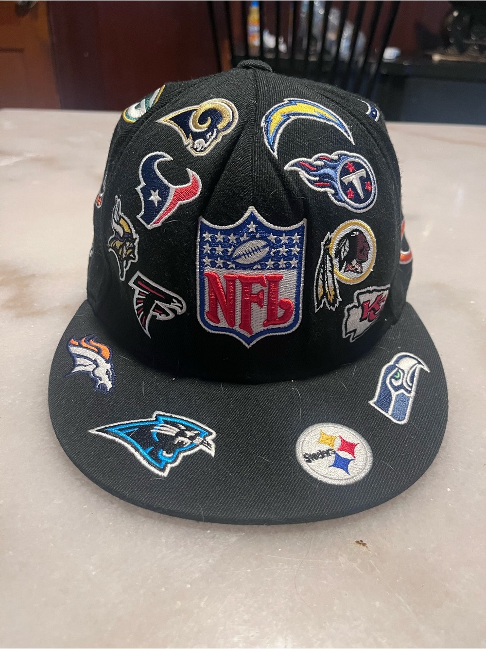 Reebok Black NFL Patch Logo Cap Interior